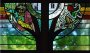 more detail  2nd top section of this decorative stained glass window 