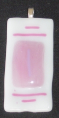 White and pink pendant